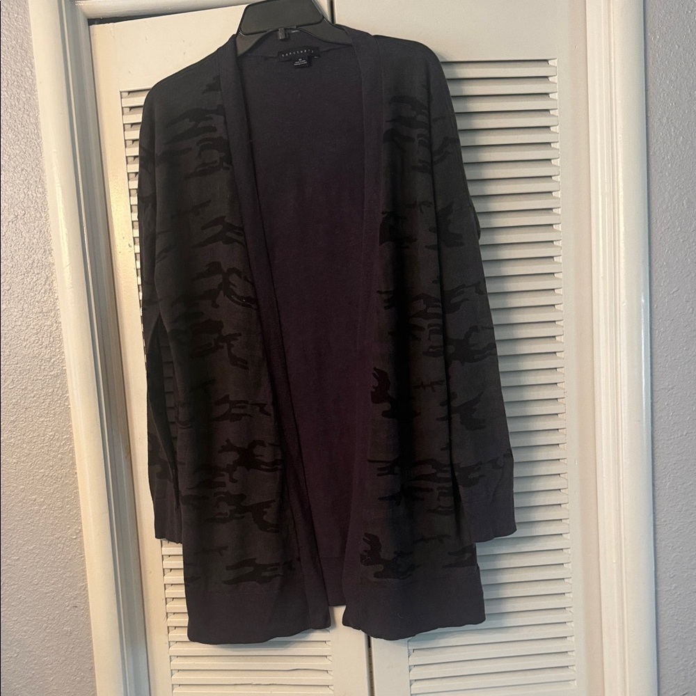 Sanctuary Plum Open-Front Knit Cardigan